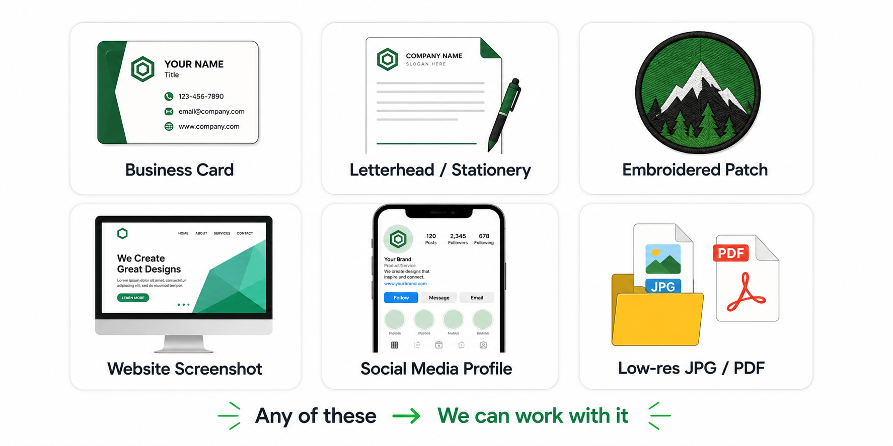 Types of source materials we can redraw logos from
