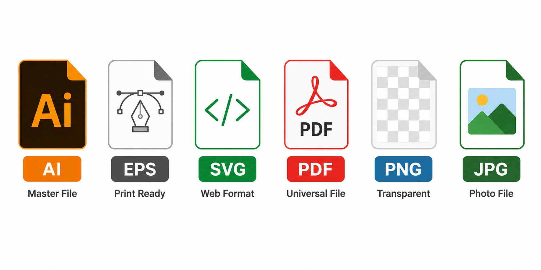 Vector file formats delivered with every logo redraw order